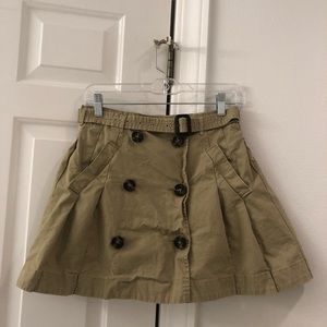 Burberry pleated trench skirt